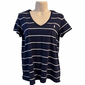 POLO RALPH LAUREN STRIPED TEE EUC